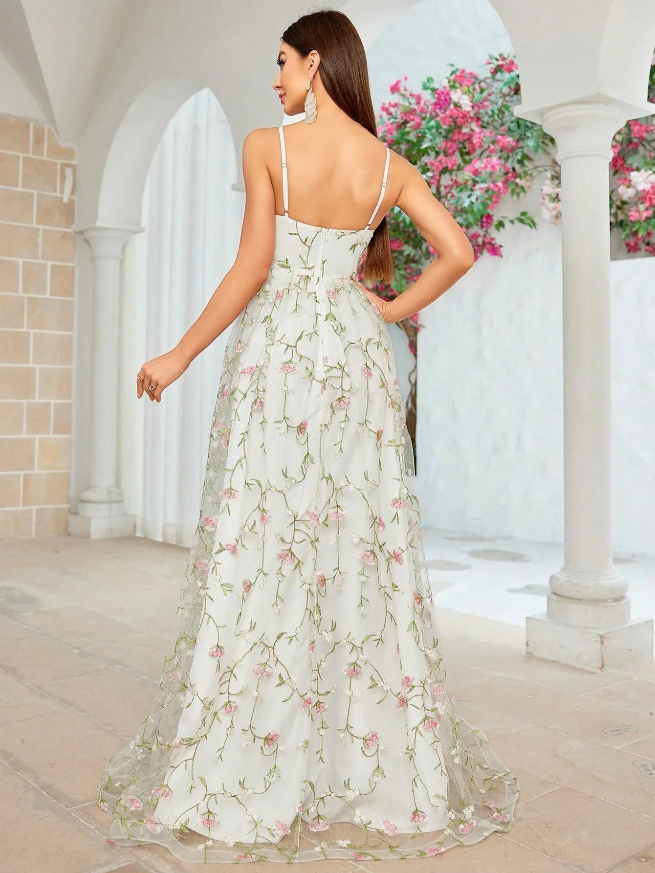 European and American Style Mesh New Embroidered Dress, Photo Party, Dance Party, Embroidered Evening Dress, Sweet Dress, 2025 Badiee Stylez