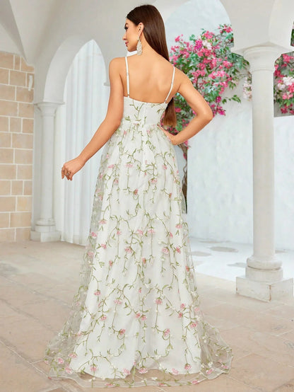 European and American Style Mesh New Embroidered Dress, Photo Party, Dance Party, Embroidered Evening Dress, Sweet Dress, 2025 Badiee Stylez