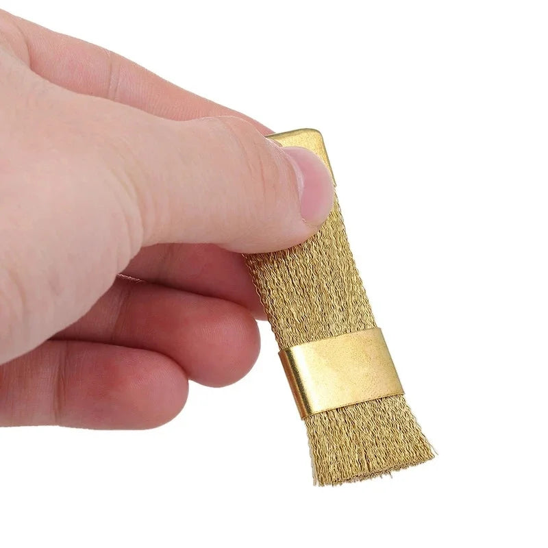 Nail Drill Bit Cleaning Brush Manicure Grinding Head Dual Brush Electric Drills Copper Wire Drill Brush Cleaner Nail Art Tools