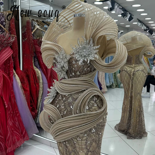 Gorgeous Dark Brown Evening Dress Plus Size African Women Wedding Guest Gowns Stunning 2025 Elegant Prom Party Gowns Customized Badiee Stylez