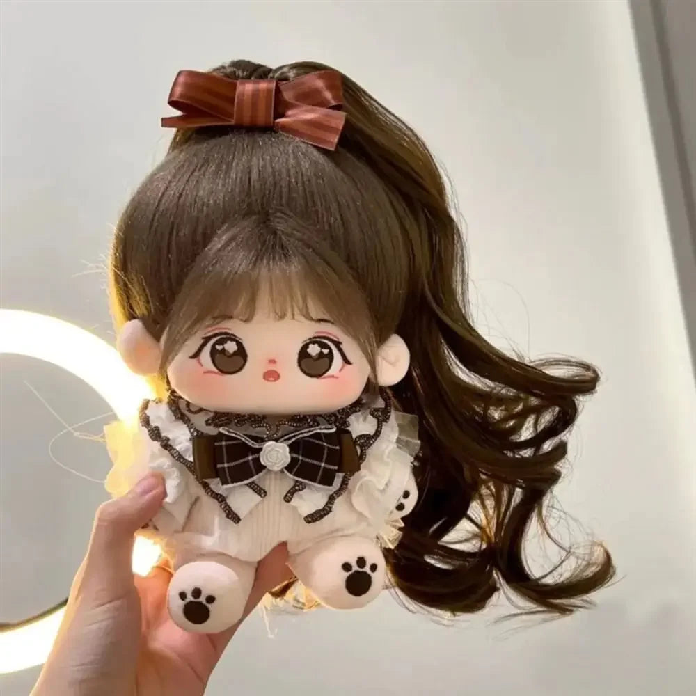 Pretty Dress Clothes for 20cm Cotton Doll, Kpop Plush Dolls Cute Outfit JK Dress Hoodie Casual Set Doll's Accessories 39