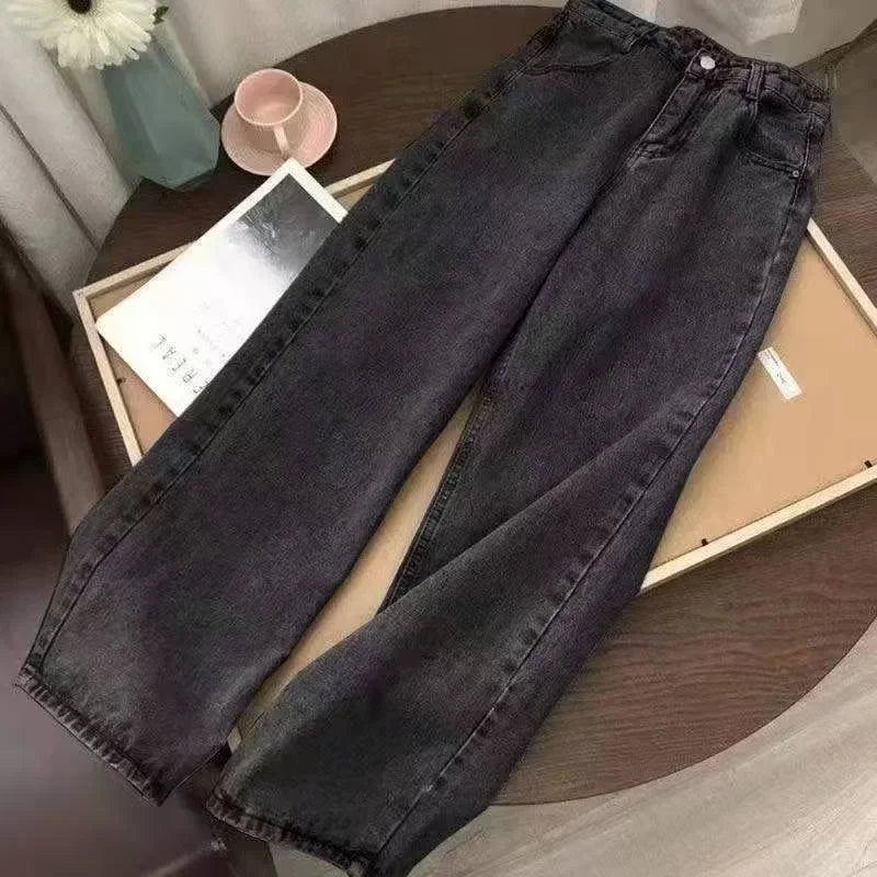 2000s Baggy Jeans Women New Harajuku Hip Hop Wing Print Oversized Jeans Gothic High Waist Wide Leg Pants Men Trousers Streetwear Badiee Stylez