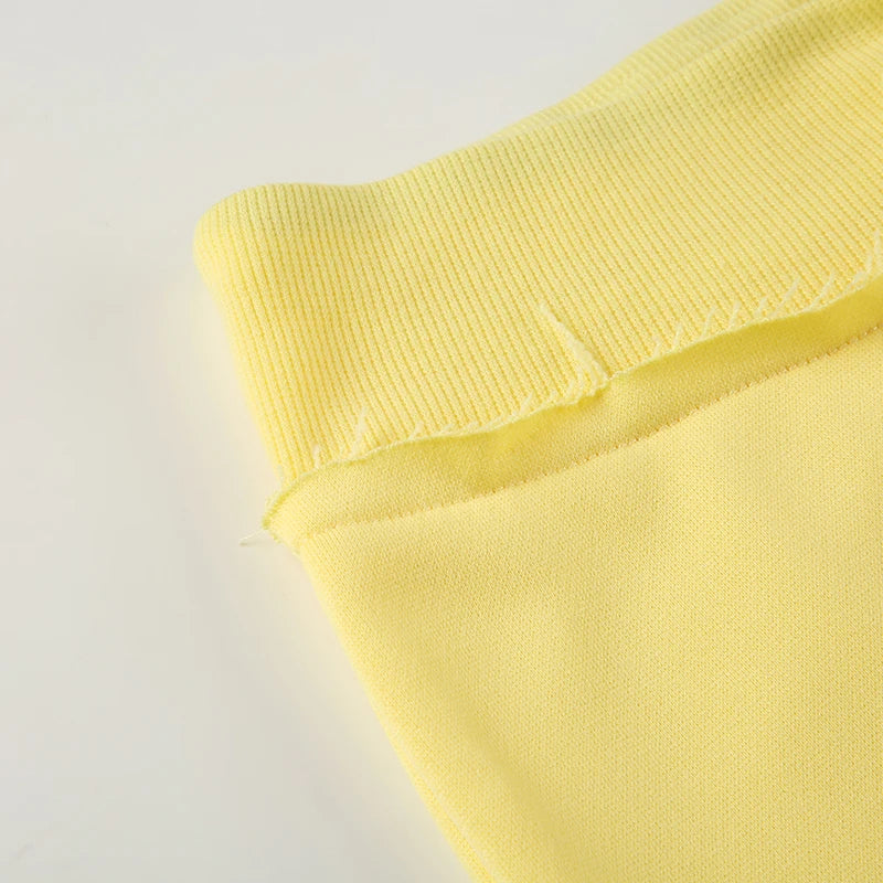 BIIKPIIK Drawstring Hooded Hoodie Suits Autumn Winter Solid Zipper Women Casual Pants Set Street Sporty Sweatshirt Two Piece Set