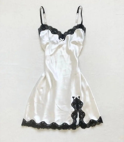 Casual Women's Dress Summer Streetwear Bow cute Lace Grunge vintage Harajuku Emo Girls Slim Sexy Fashion Women's suspender Skirt camel