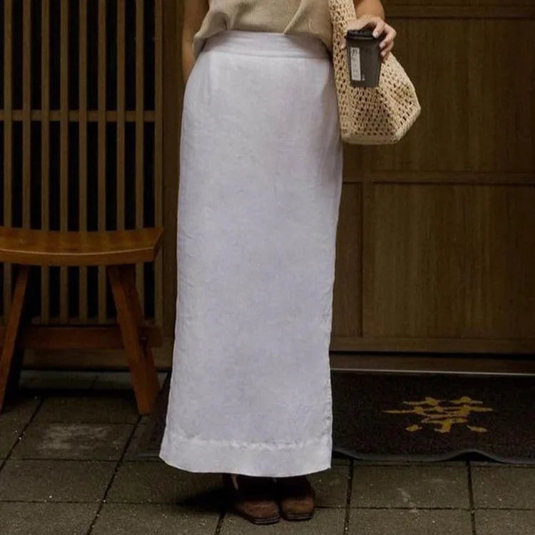 Summer New 100% Linen Sleeveless Crop Top Women's Loose Casual Solid Color Cute Tops Round Neck Minimalist Short T-Shirts