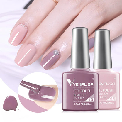 VENALISA Nail Gel Polish 7.5ml Super Glossy Glitter Gellack Great Coverage Soak Off UV LED Semi Permanent Beauty Nail Manicure