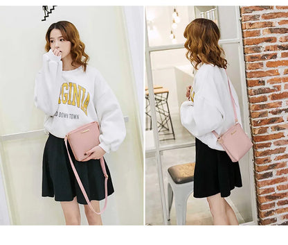 Fashion Solid Color Shoulder Bag Women Crossbody Bags Women PU Leather Woven Bag Mobile Phone Purse Mini Handbags hand bag