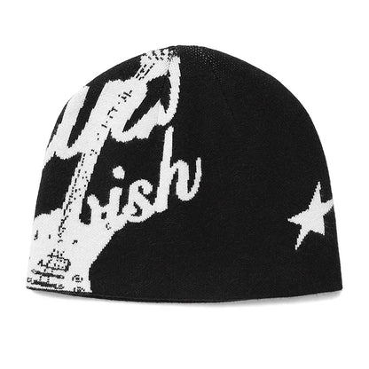 Women's Beanie Korean Wnter Knit Hip Hop Vintage Gothic Kpop Y2k Hats Streetwear Wool Caps Fashion Aesthetic Unisex Accessories