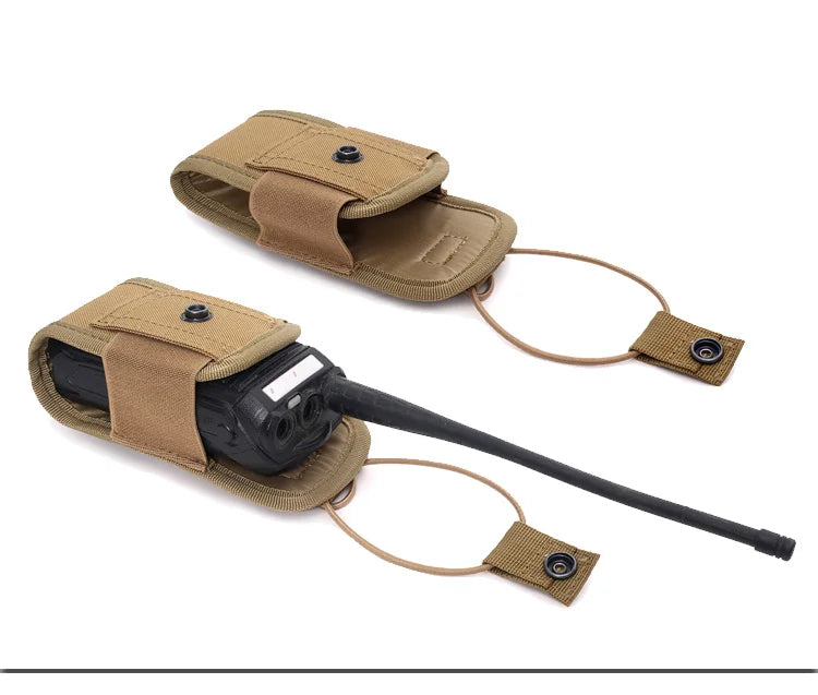 1pc Tactical Radio Walkie Talkie Pouch Magazine Waist Bag Holder Pack Airsoft Hunting Camping Interphone Holster Bag