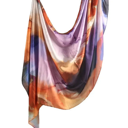 180×85cm Water Print Shawl Hijab Scarves Muslim Ethnic Woman Chiffon Silk Bandanas Printed Hijabs 2025
