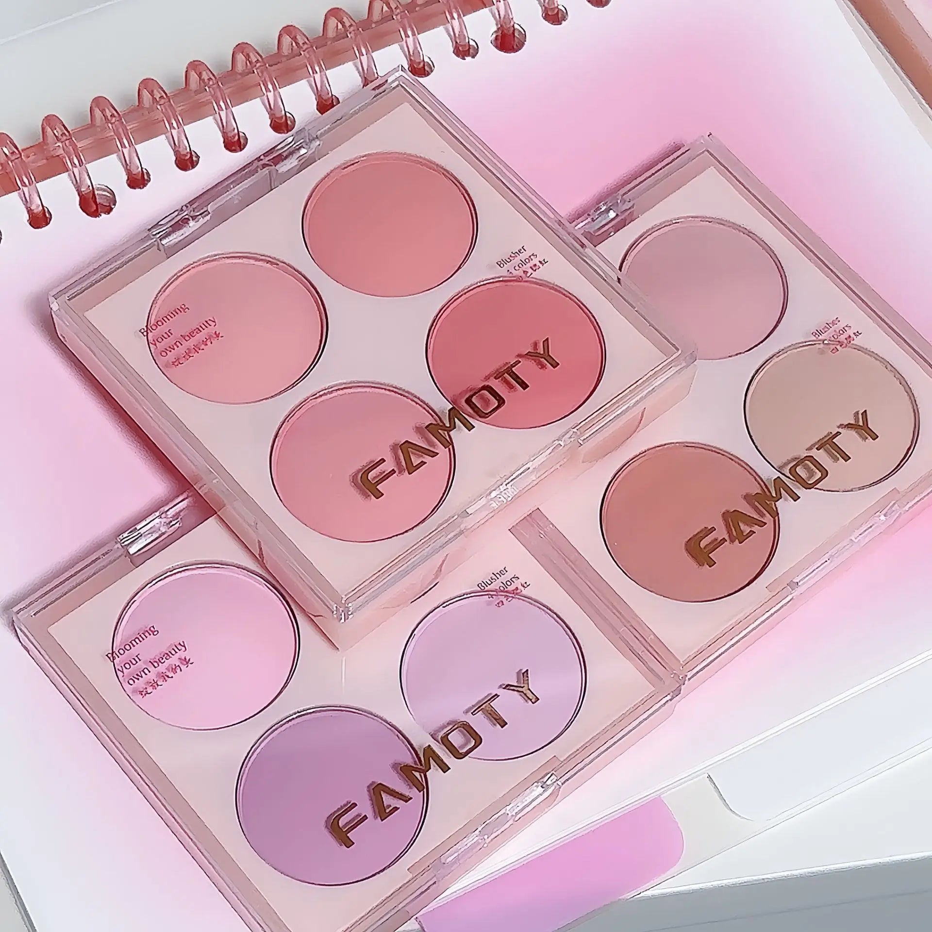 4 Colors Blush Powder Face Makeup Sweet Warm Colors Matte Cheek Powder Facial Beauty Cosmetic Makeup Blush