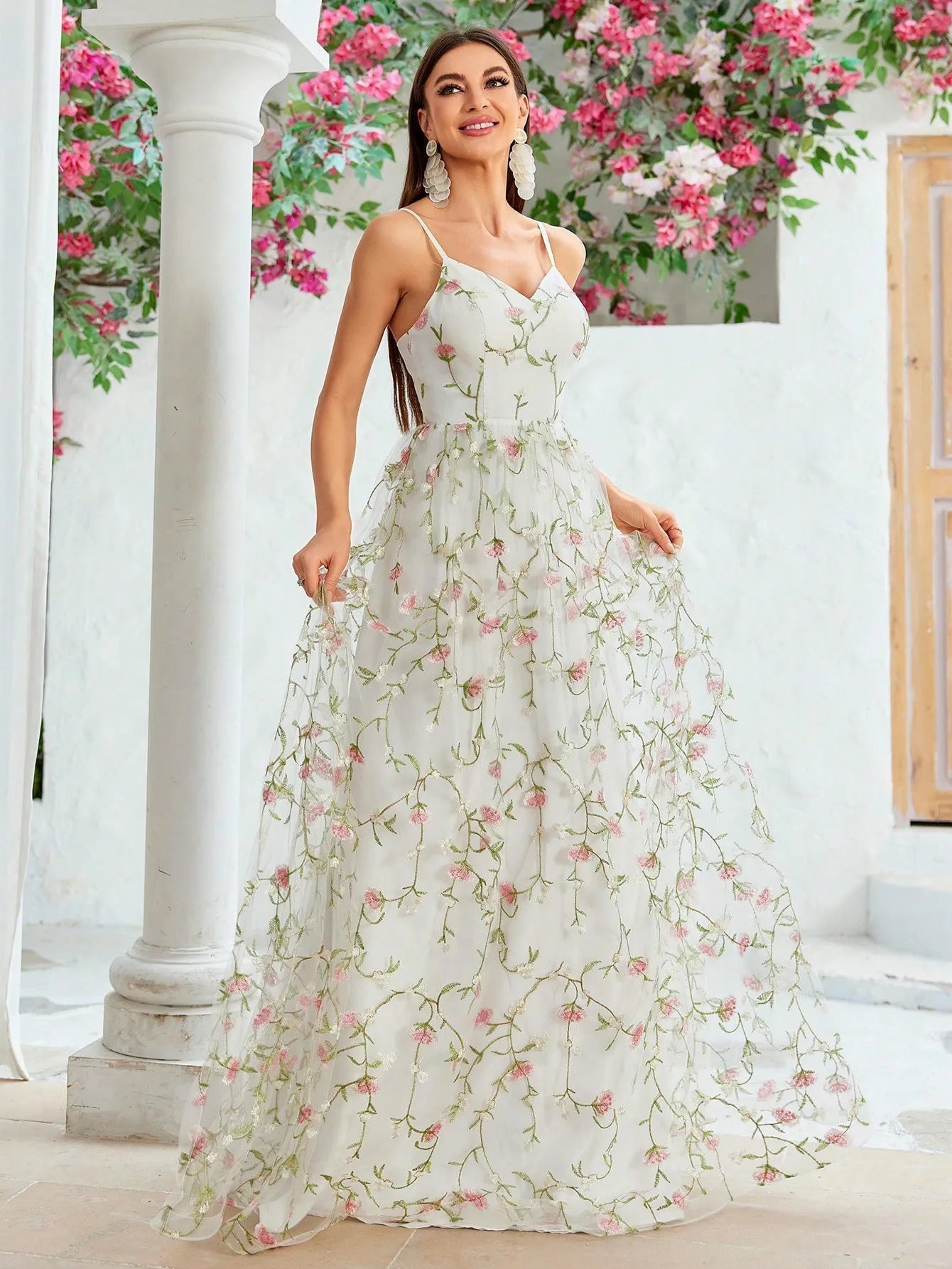 European and American Style Mesh New Embroidered Dress, Photo Party, Dance Party, Embroidered Evening Dress, Sweet Dress, 2025 Badiee Stylez