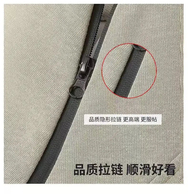 DIY Customized Logo Sweater Men's Loose Size Hoodie Spring/Autumn Cotton Sportswear High Quality Top Men's Hip Hop Zipper Hoodie