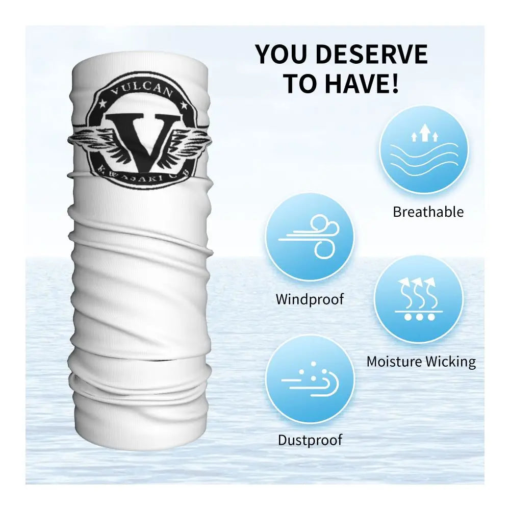 Vulcan Motorcycle Modren Bandana Neck Cover Printed Wrap Scarf Multi-use Headwear Outdoor Sports Unisex Adult Washable