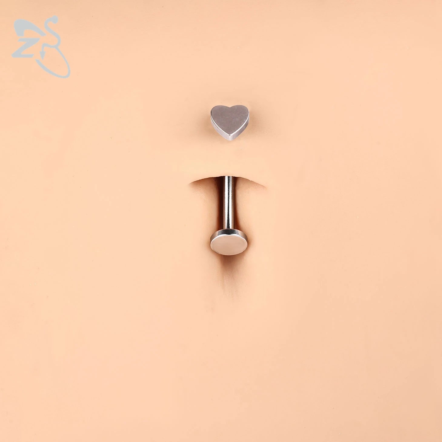 ZS 1 Piece Internal Thread Stainless Steel Belly Button Ring Floating Navel Piercings 14G Curved Umbilical Ring Jewelry 6MM-14MM Badiee Stylez
