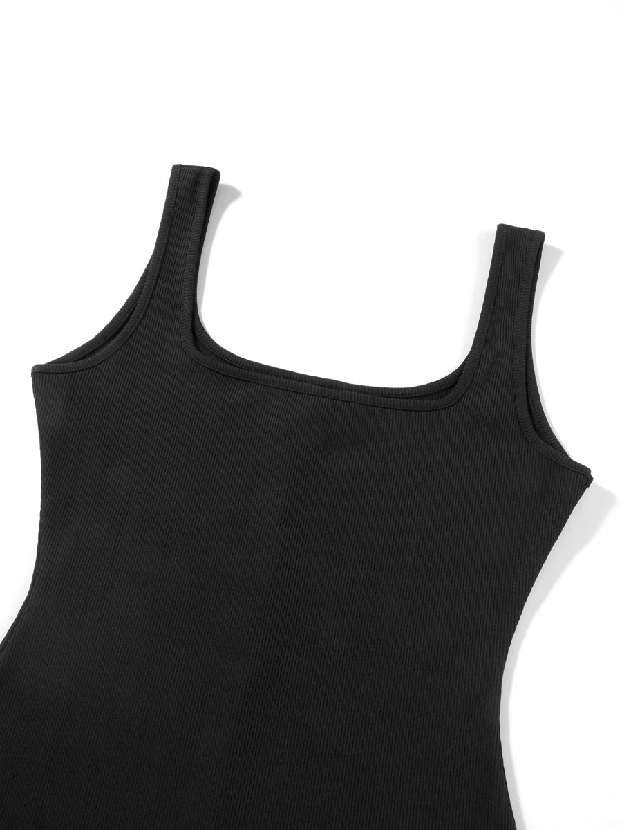 Women Sleeveless Bodycon Jumpsuit Summer Solid Color U-neck Romper Pants Streetwear Clubwear Badiee Stylez