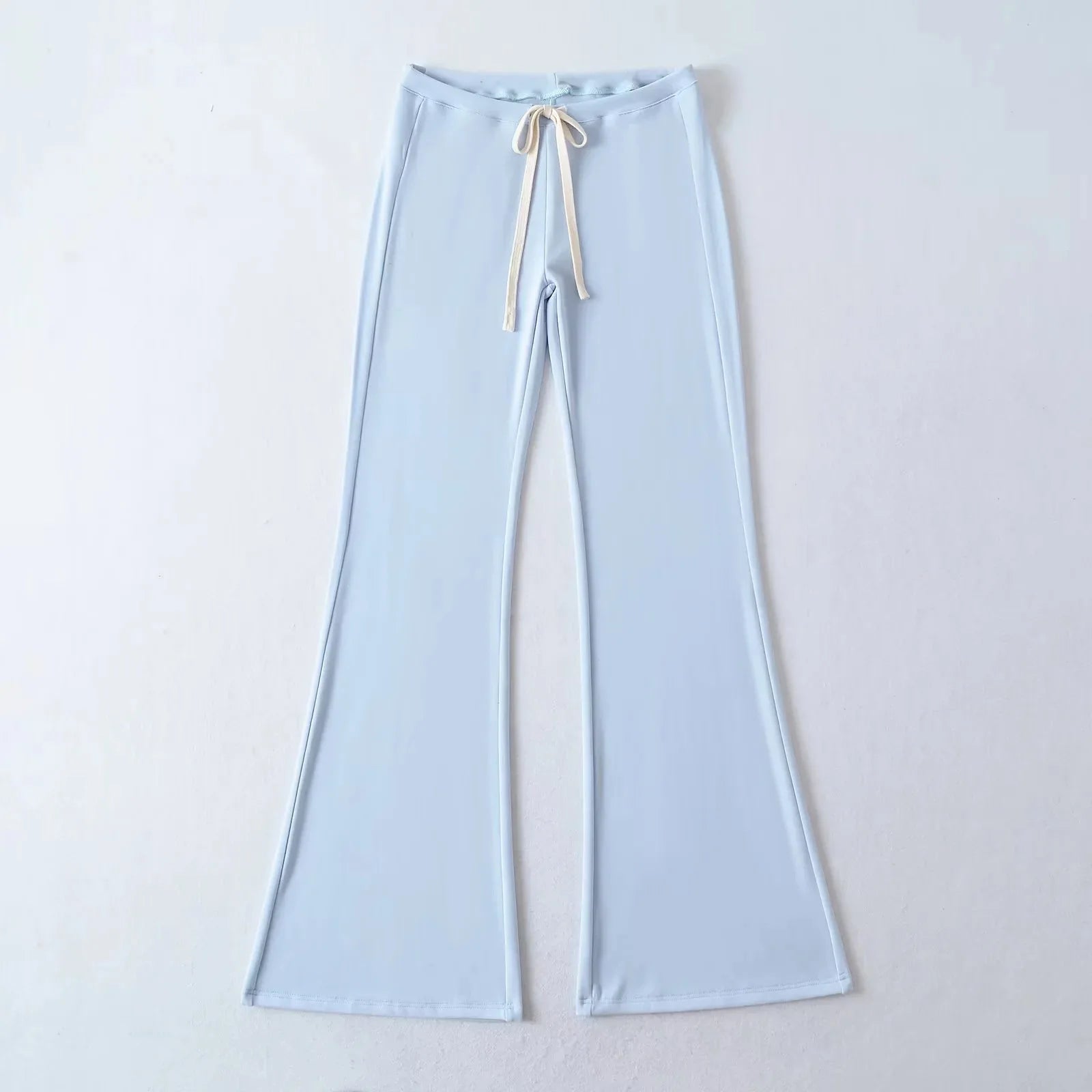 High waisted wide leg micro flared pants spring new style with a drooping feel, home stretch casual pants pantalones mujer