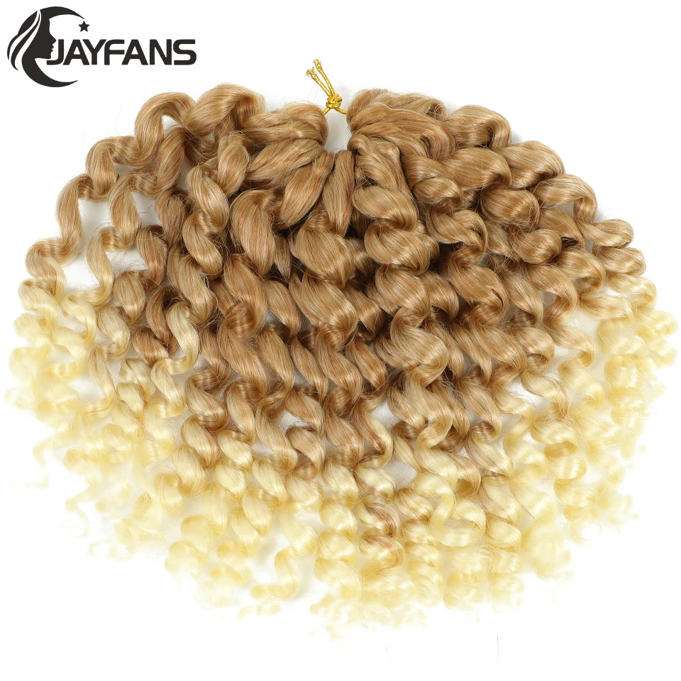 1- 5 Packs 8 inch Jumpy Wand Curl Jamaican Bounce Crochet Hair Natural Black Wand Curls Crochet Hair Short Curly Crochet Braids Badiee Stylez