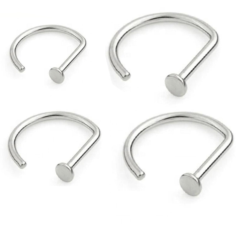 ASTM F136 Titanium PIERC D Shape Nose Ring Nostril Piercing Hoop Septum Rings Bar Pin Nose Lip Studs Body Jewelry Wholesale Badiee Stylez