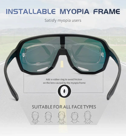 Kapvoe Sports UV400 Glasses New Polarized Cycling Sunglasses for Man MTB Running Outdoor Hiking Glasses Eyewear Bicycle Goggles