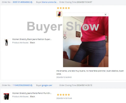 Women Stretchy Jeans Pants Pencil Pull-On Casual Ease into Comfort Stretch Skinny Pant with Tummy Control 3XS XXS 2XL 3XL Plus