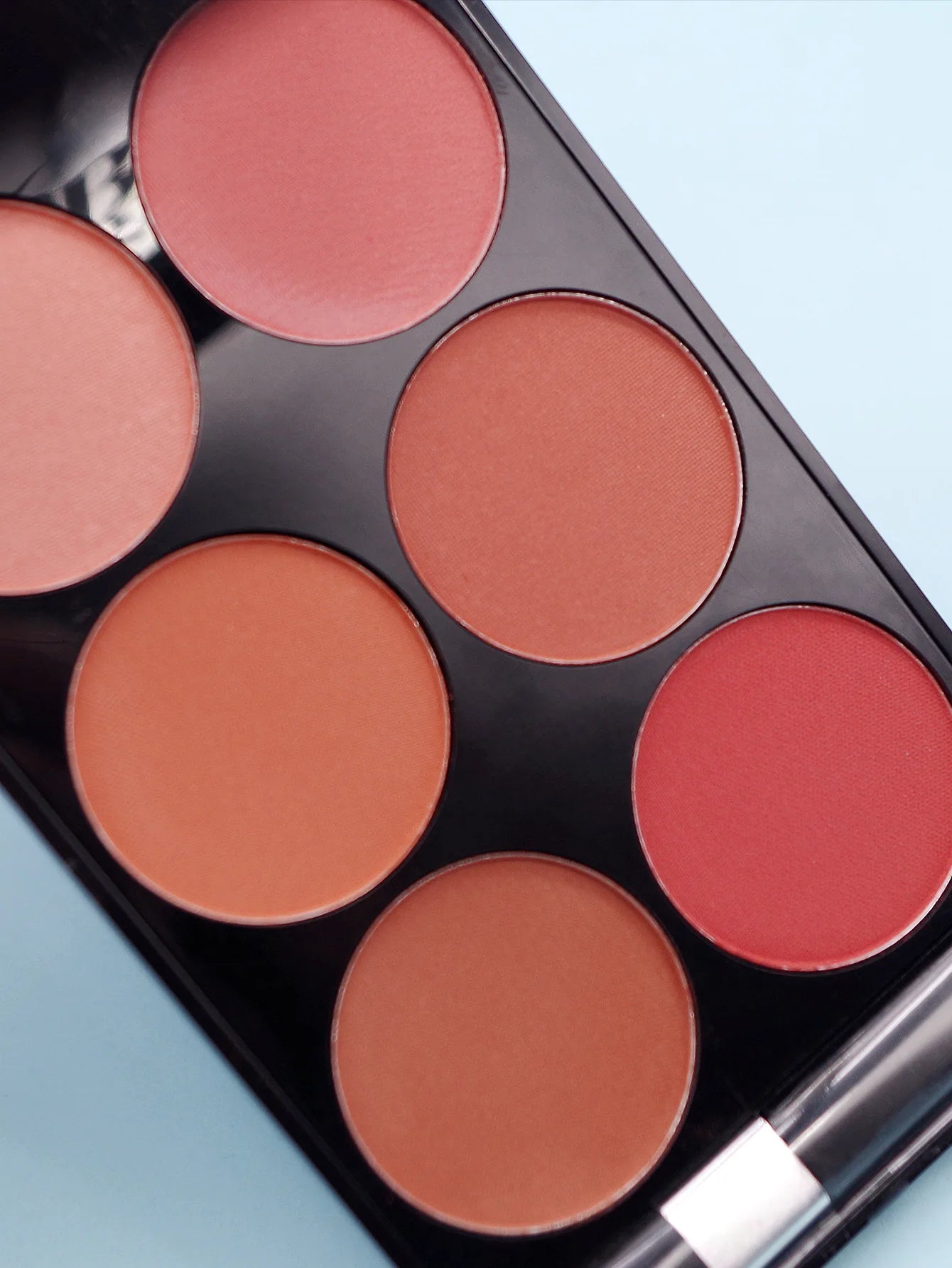 6-color blush and contouring all-in-one palette, pearlescent matte powder makeup palette