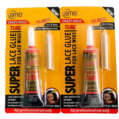 BMB Crazy Hold TUBE Super Lace Glue For Lace Wigs Waterproof Invisible Bonding Glue Replacement Adhesive Strong Hold Hair Glue