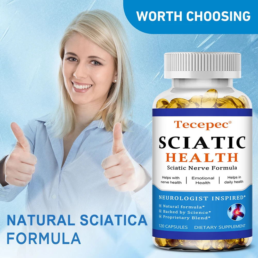 Sciatic Nerve Health Support Supplement with PEA, Vitamin B Complex, Alpha Lipoic Acid for Muscles Joints Sleep Nerve Support