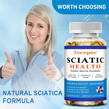 Sciatic Nerve Health Support Supplement with PEA, Vitamin B Complex, Alpha Lipoic Acid for Muscles Joints Sleep Nerve Support