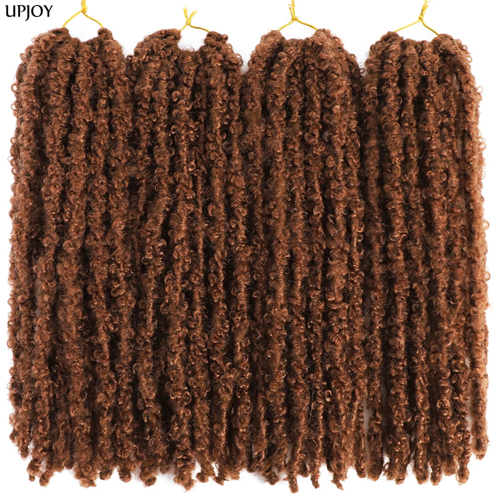 Butterfly Locs Crochet Hair 12 inch Handmade Butterfly Soft Locs Crochet Hair Extensions Synthetic Braiding Hair 12Strands/pack Badiee Stylez