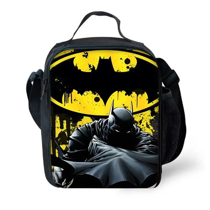 Child Superhero Batmans School Backpack with Lunch Bags ,Pencil Bags ,School Bags for Boys Girls Best Gift XHOO1-KB-049-A3
