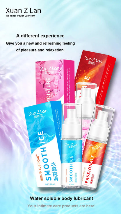 60ML Ice Hot Lubricant – Water-Based Formula for Anal Play, Sensual Ice and Heat Sensations with Sex Toys