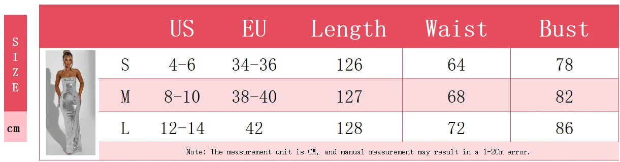 Sexy Sequin Backless Bandage Long Dress Women's Shiny Sleeveless Luxury Silver Dresses Evening Prom Party Birthday Gold Cocktail