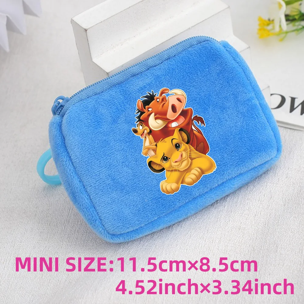 The Lion King Coin Purse Mini Coin Key Bag Money Pocket Plush Wallet Kid Cartoon Cute Moneybag Kawaii Birthday Gift Storage Bag 1pc-023