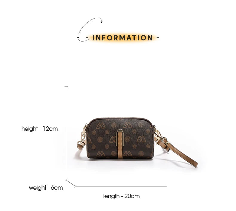 FOXER Women Small Crossbody Bag Shoulder Bag with Wrist Strap Lady Fashion Messenger Bag Mini High Quality Cellphone Purse