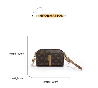 FOXER Women Small Crossbody Bag Shoulder Bag with Wrist Strap Lady Fashion Messenger Bag Mini High Quality Cellphone Purse