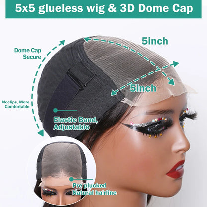 Mossily Short Curly Bob Wigs 13x6 HD Lace Front Human Hair For Women 220% Deep Wave 13x4 Frontal Brazilian Remy 5x5 Closure Wig 5x5 Closure Wig