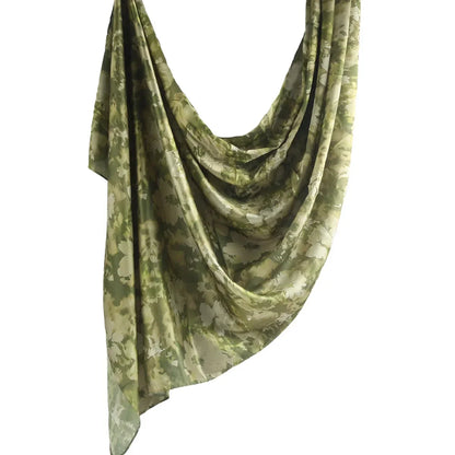 180×85cm Water Print Shawl Hijab Scarves Muslim Ethnic Woman Chiffon Silk Bandanas Printed Hijabs 2025 15 >8Y