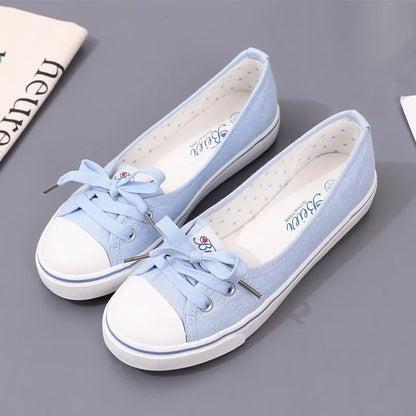 Canvas Small White Shallow Cut Summer Flat Sport Casual Ladies Soft Sneakers Platform Zapatillas De Mujer Tenis Women Luxury Blue