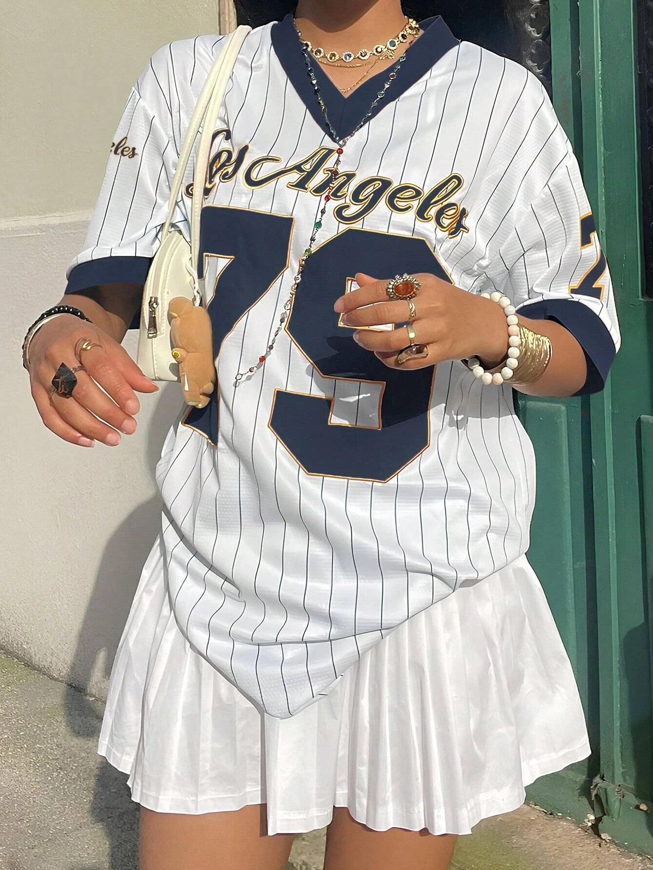 Los Angeles No.79 Football Jersey American Style Street Jersey V-neck Short Sleeve Summer Trend Oversized Casual Fashion Tshirt wjr327043