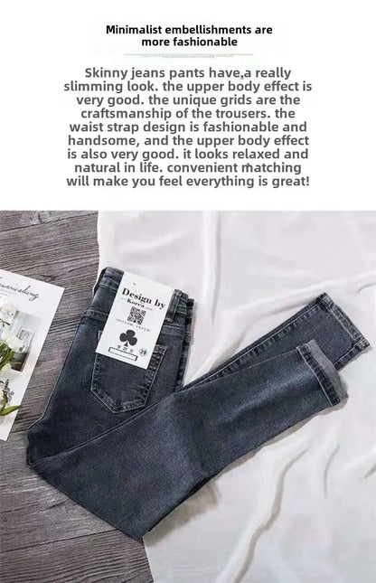 New 2020 Autumn Jeans Women's High-Waisted Slimming Cropped Pants Trendy Student Versatile Straight Legs Smooths Your Silhouette