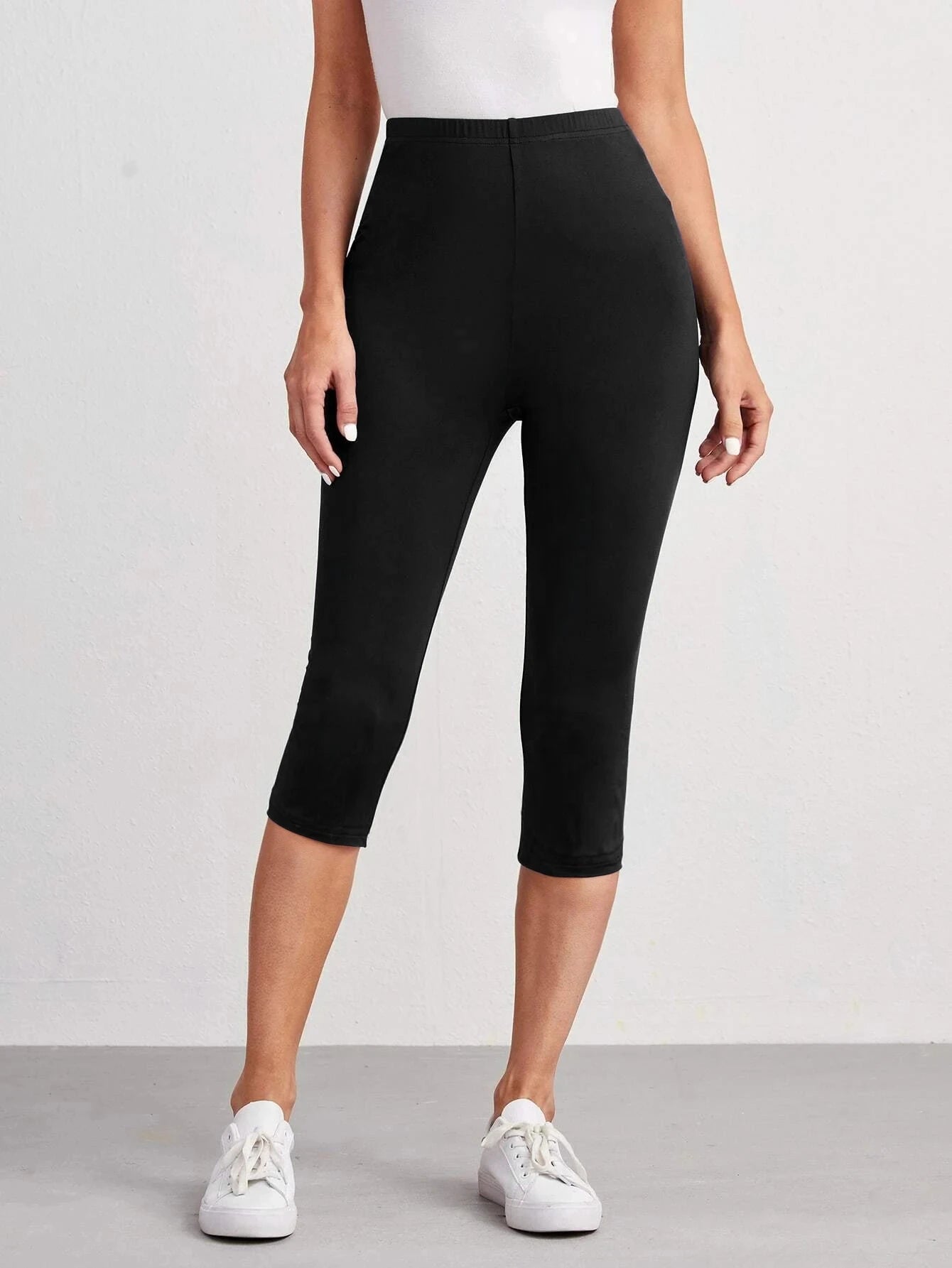 Ultra Soft Capri For S-XXXL Women Pants Fitness Sweatpants No Perspective Exercise Running Yoga Exercise Capri Tight Pants Black