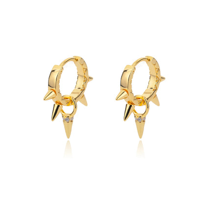 Luxury Star Pendientes Earrings For Women Girl Stainless Steel Minimalist Hoop Piercing 2025 New In y2k Jewelry aretes de mujer E2030G-3 CHINA
