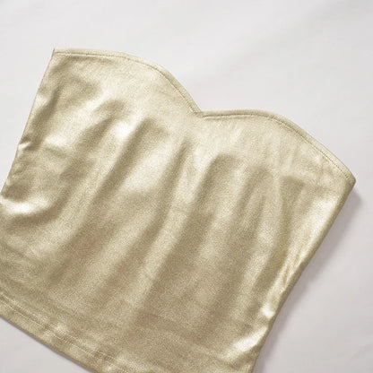 Strapless Backless Sexy Y2K Crop Top Corset Party Club Outfits for Women Tube Vest Autumn Winter Sleeveless Skinny Bustier Tops