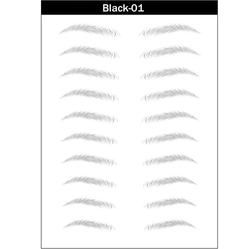 4D Hair-Like Eyebrow Stickers Waterproof Eyebrow Tattoo Water Transfer Eye Brow Enhancer Long Lasting Korean Cosmetics