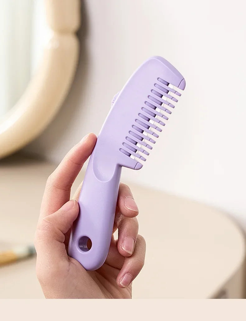 Portable Mini Hairdressing Comb Two-In-One Hair Cutting And Styling Professional Salon Comb for Black Hair And Wigs