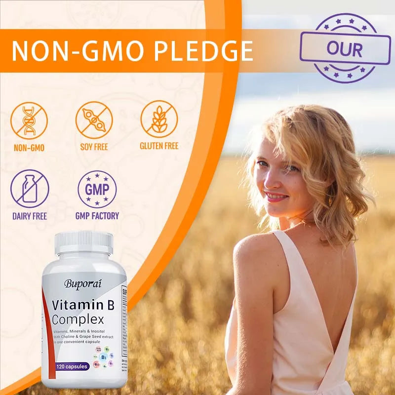 Vitamin B Complex - Supports The Immune System, Promotes Brain and Nervous System Health, and Helps Maintain A Healthy Mood