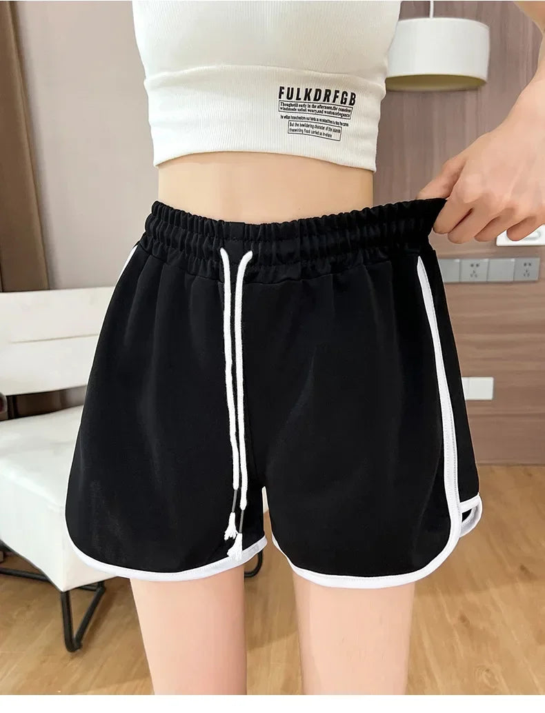 Summer Casual Bottoms Ladies Girl Shorts Streetwear Female Women Fitness Joggers Sports Running Breathable Plus Size Short Pants