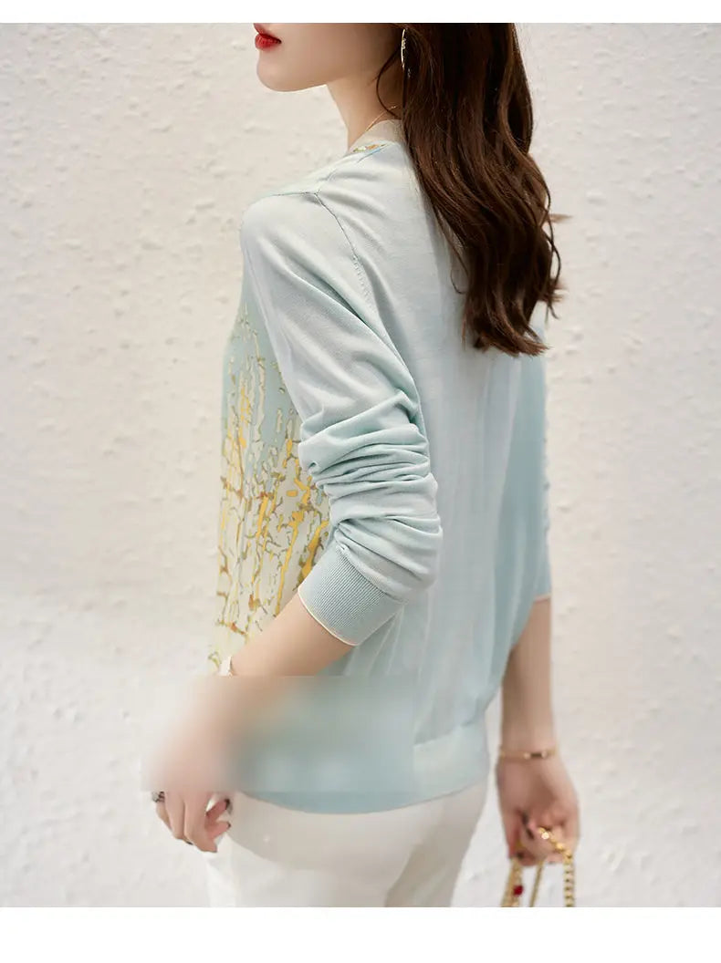 New Casual Soft Knit bottoming shirts Sweater cardigans sweater Tees Basic shirts knitted Tops