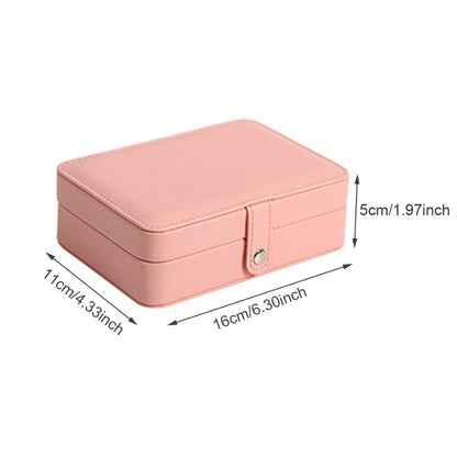 Fashion PU Leather Jewellery Storage Boxes Portable Travel Jewelry Box Necklace Earrings Ring Jewelry Organizer Display Case